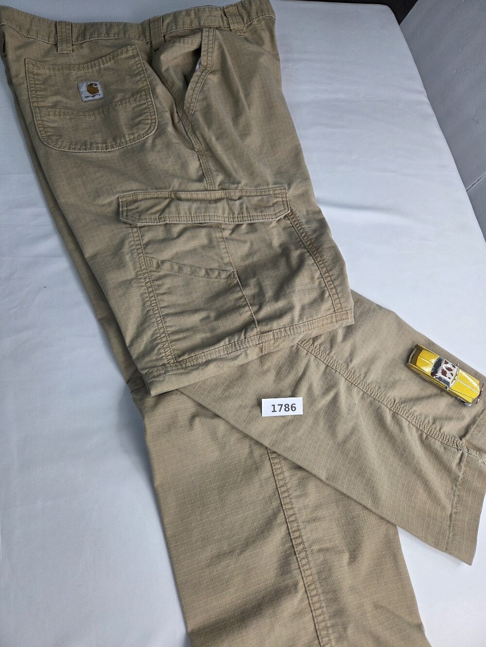 Carhartt Tan Men 36x32 Jeans Relaxed Fit #1786